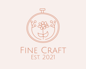 Handcrafted Floral Embroidery  logo design