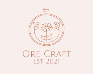 Handcrafted Floral Embroidery  logo design