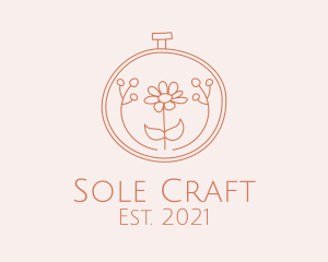 Handcrafted Floral Embroidery  logo design