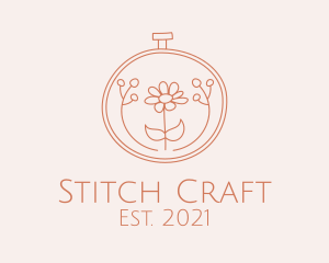 Embroidery - Handcrafted Floral Embroidery logo design