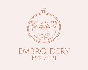 Handcrafted Floral Embroidery  logo design