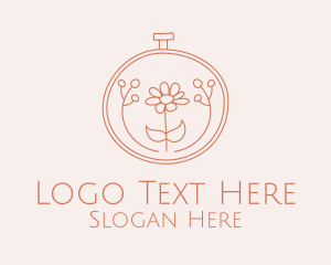 Handcrafted Floral Embroidery  Logo