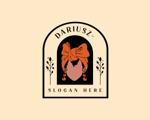 Beautician - Beauty Ribbon Woman logo design