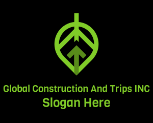 Nature Conservation - Logistics Leaf Arrow logo design