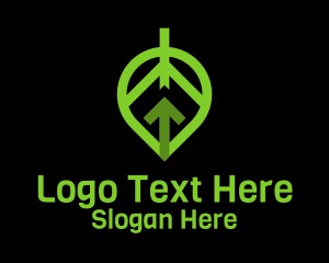 Herb - Logistics Leaf Arrow logo design