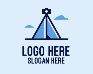 Camera Tripod Tent  logo design