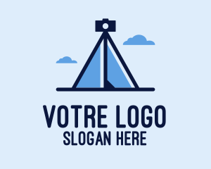Vlogger - Camera Tripod Tent logo design