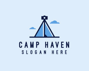 Tent - Camera Tripod Tent logo design