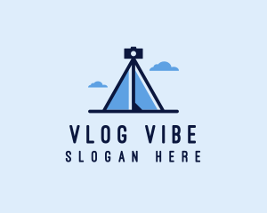 Vlogging - Camera Tripod Tent logo design