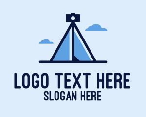 Vlogging - Camera Tripod Tent logo design