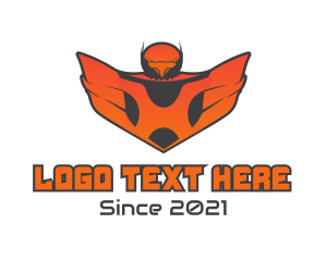 Aviation - Orange Bird Shield logo design