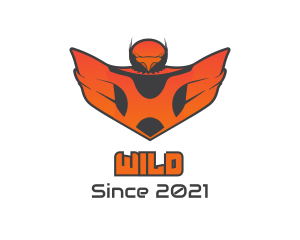 Black Falcon - Orange Bird Shield logo design