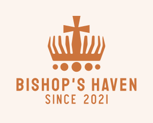 Bishop - Holy Crucifix Crown logo design