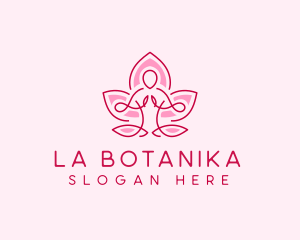 Spiritual - Lotus Human Meditation logo design