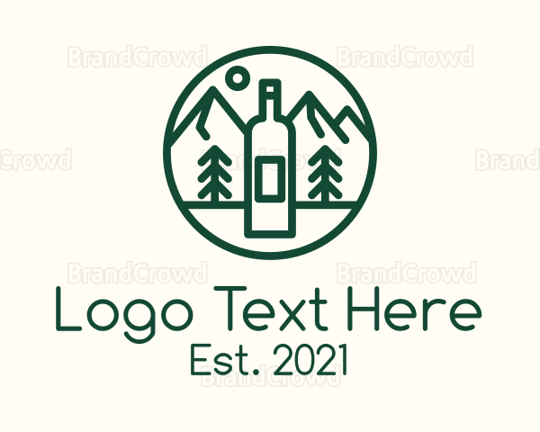 Outdoor Camping Wine Logo