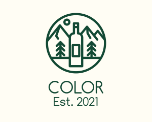 Campground - Outdoor Camping Wine logo design