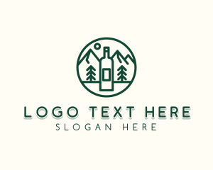 Adventure - Outdoor Camping Wine logo design