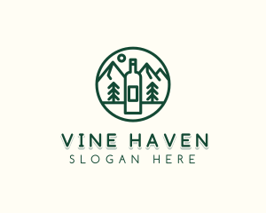 Outdoor Camping Wine logo design