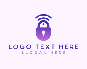 Online - Signal Lock Security logo design