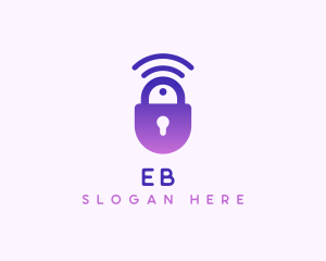 Cyber - Signal Lock Security logo design