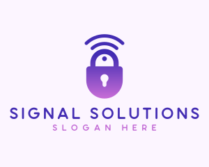 Signal - Signal Lock Security logo design