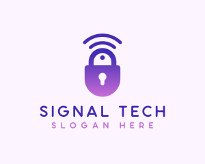 Signal - Signal Lock Security logo design