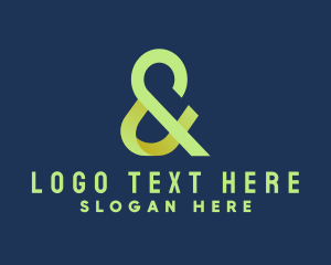 Typography - Modern Business Ampersand logo design