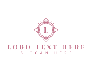 Beauty - Floral Ornamental Frame logo design