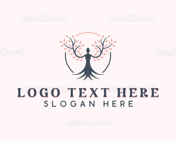 Beauty Woman Tree Logo