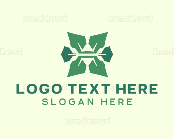 Organic Green Letter X Logo