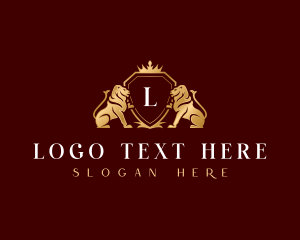 Regal - Luxury Lion Crown Ornament logo design