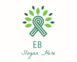 Natural - Green Natural Ribbon logo design
