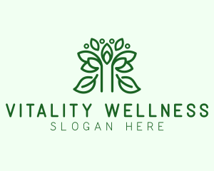 Natural Wellness Leaf logo design