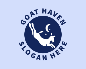Goat Animal Leap logo design