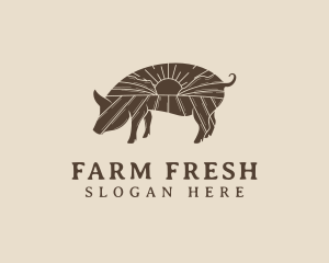 Livestock - Pig Livestock Farm logo design