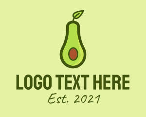 Alligator Pear - Avocado Fruit Stall logo design