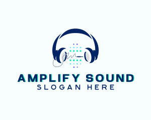 Sound Streaming Headphones  logo design