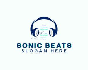 Sound Streaming Headphones  logo design