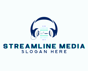 Streaming - Sound Streaming Headphones logo design