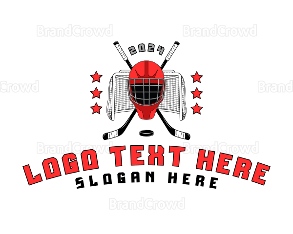 Sports Hockey Helmet Logo