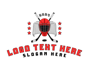 Goalie - Sports Hockey Helmet logo design