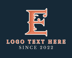 Interior Designer - Fashion Designer Letter E logo design