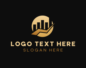 Finance Bar Graph logo design