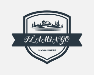 Mountain Resort Badge Wordmark Logo