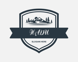 Mountain Resort Badge Wordmark Logo