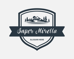 Mountain Resort Badge Wordmark Logo