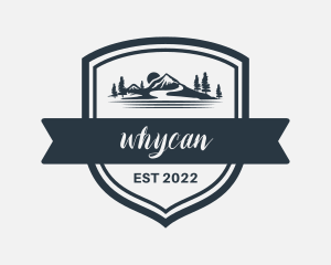 Tour - Mountain Resort Badge Wordmark logo design