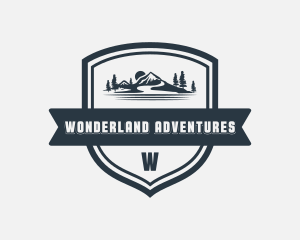 Mountain Resort Badge Wordmark logo design