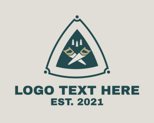 Home Builder - Forest Saw Logger logo design