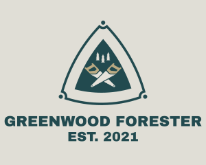 Forest Saw Logger logo design